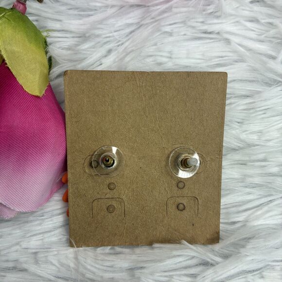 New Plunder Orange Leaf With Teardrop Peach Stone Women’s Jewelry Earrings - Picture 4 of 7